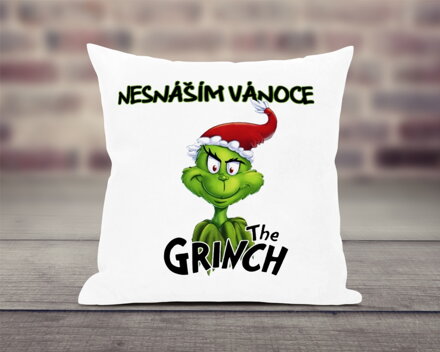 Polštář Nesnáším Vánoce Grinch