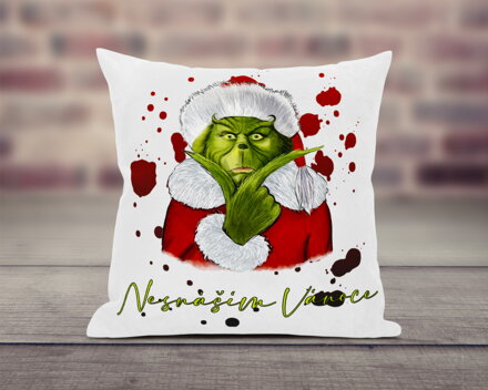 Polštář Nesnáším Vánoce Grinch