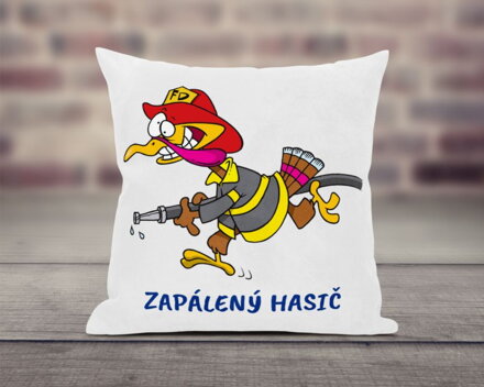 Polštář Zapálený hasič