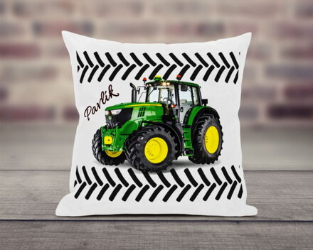 Polštář Zelný traktor