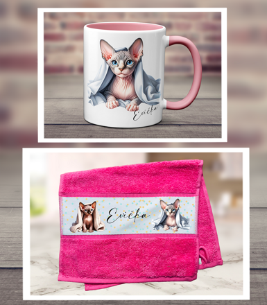 Sada 2 Sphynx kočka