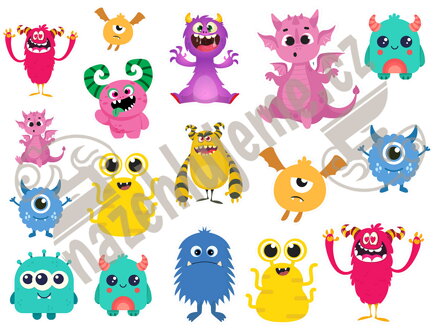 Samolepky arch Monster příšerky