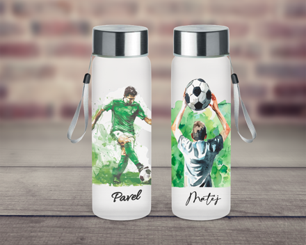 Skleněná lahev Fotbal