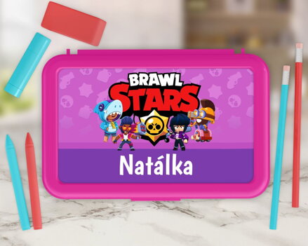 Svačinový box Brawl růžový