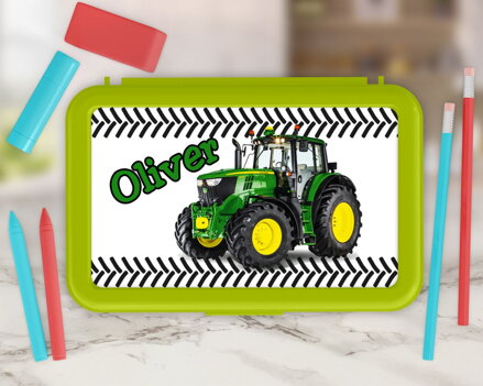 Svačinový box Zelený traktor