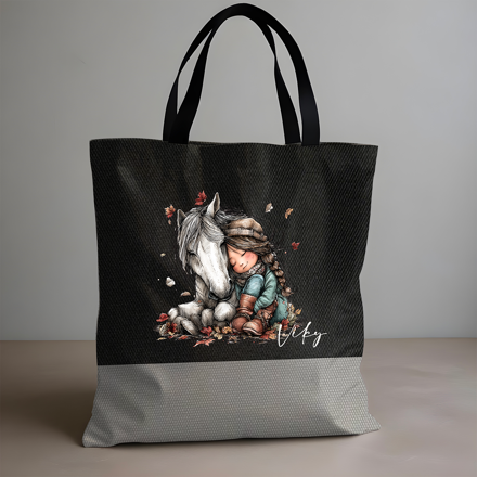 Skládací taška Dívka s koněm
