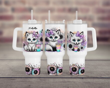 Maxi cestovní hrnek Polární Liška