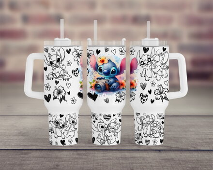 Maxi cestovní hrnek Modrá příšerka