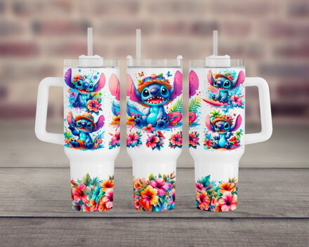 Maxi cestovní hrnek Modrá příšerka Color