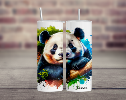 Termoska s brčkem Panda