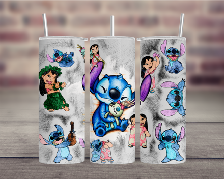 Termoska s brčkem Stitch 1