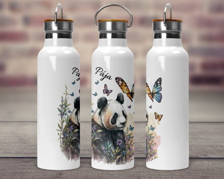 Termoska s bambusovým víčkem Panda