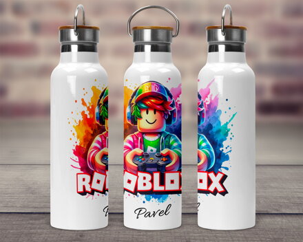 Termoska s bambusovým víčkem Roblox