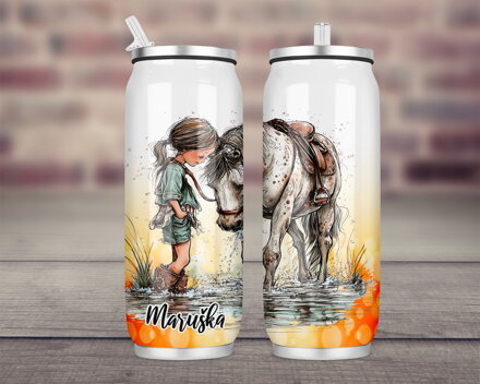 Termoska Coca-Cola celopotisk Dívka s koněm