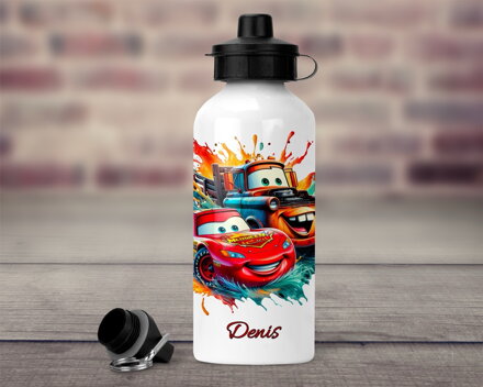 Dětská lahev Duhová Auta