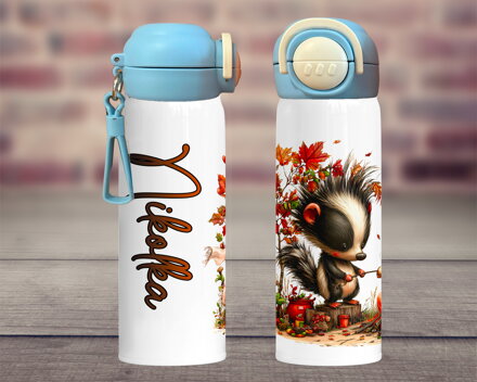 Termoska DUO Podzimní kreslená zvířátka