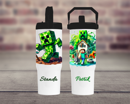 Termoska s pítkem Minecraft