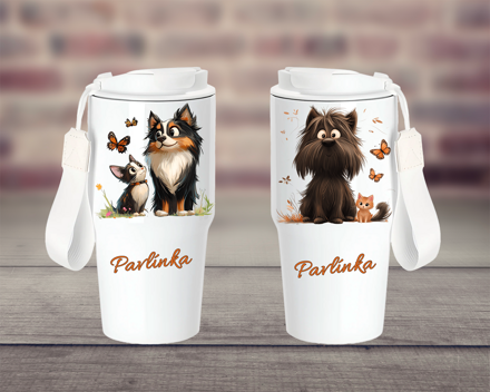 Termoska s poutkem Cat & Dog