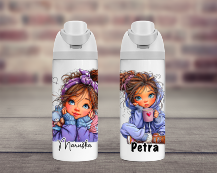 Termoska dvojitá Holčička LILA