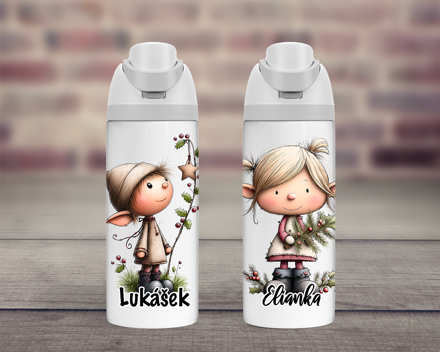 Termoska dvojitá Vánoční Elfové