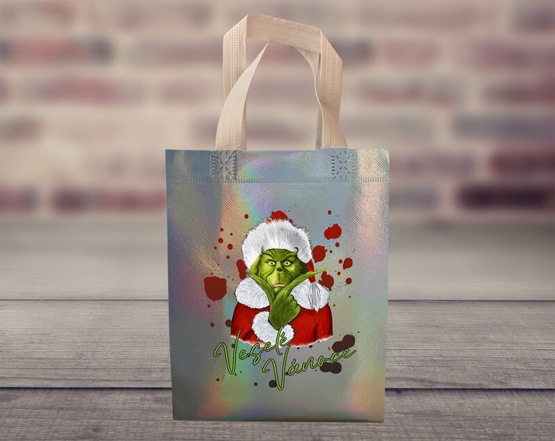 Dárková taška Grinch Veselé Vánoce
