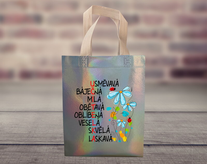 Dárková taška Učitelka kytky Dárková taška Učitelka kytky