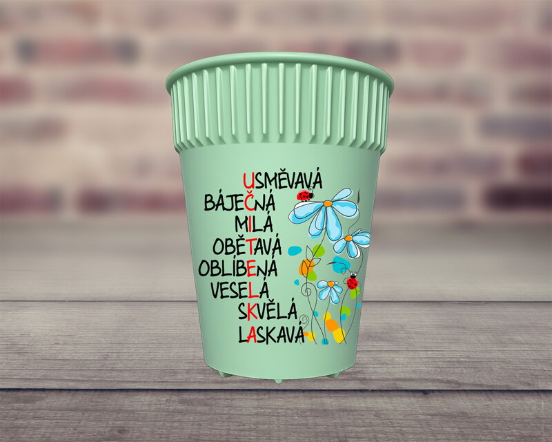 HOT CUP kelímek Učitelka kytky