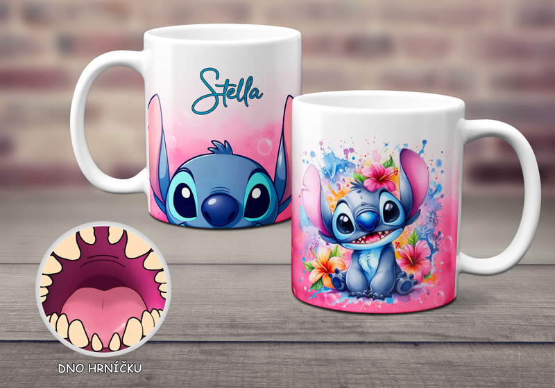 Keramický hrnek s obličejem Modrá příšerka 2