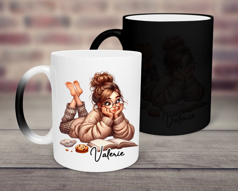 Magický hrnek Dívka milující knihy