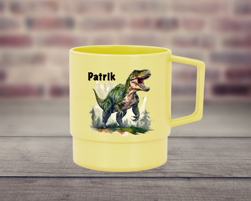Plastový hrnek barevný Dinosauři
