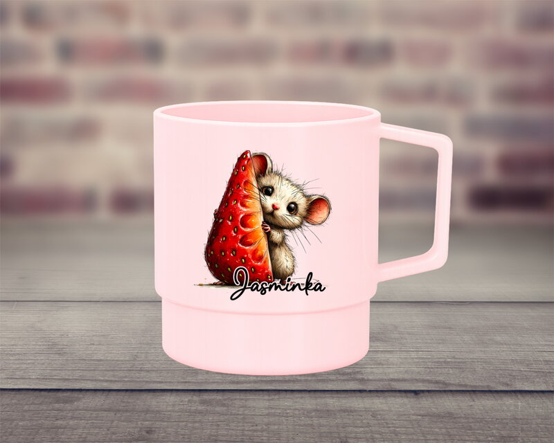Plastový hrnek barevný Little Mouse