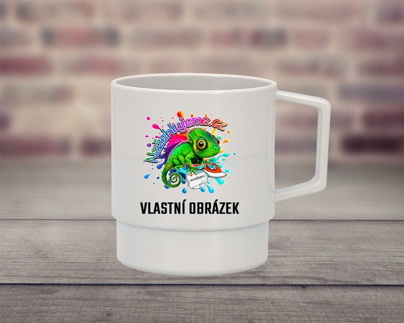 Plastový hrnek barevný VLASTNÍ OBRÁZEK