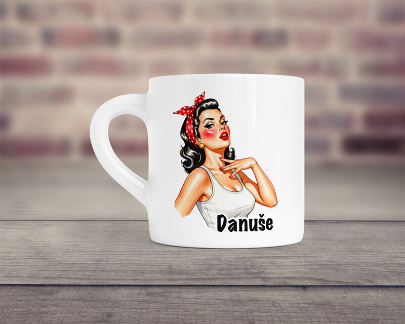 Malý keramický hrnek Retro women