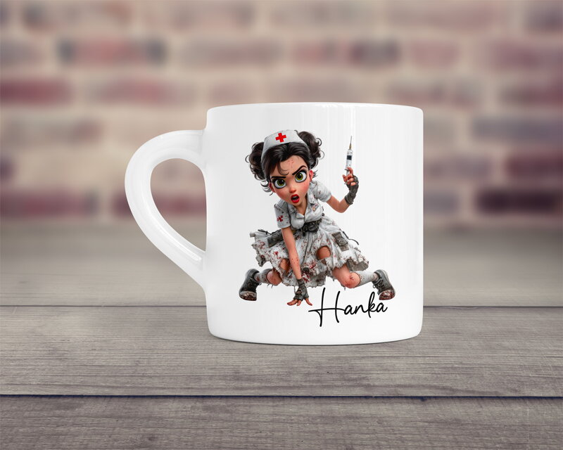 Malý keramický hrnek Zdravotní sestra HOROR