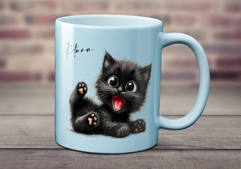 Pastelový keramický hrnek Black Cat Pastelový keramický hrnek Black Cat