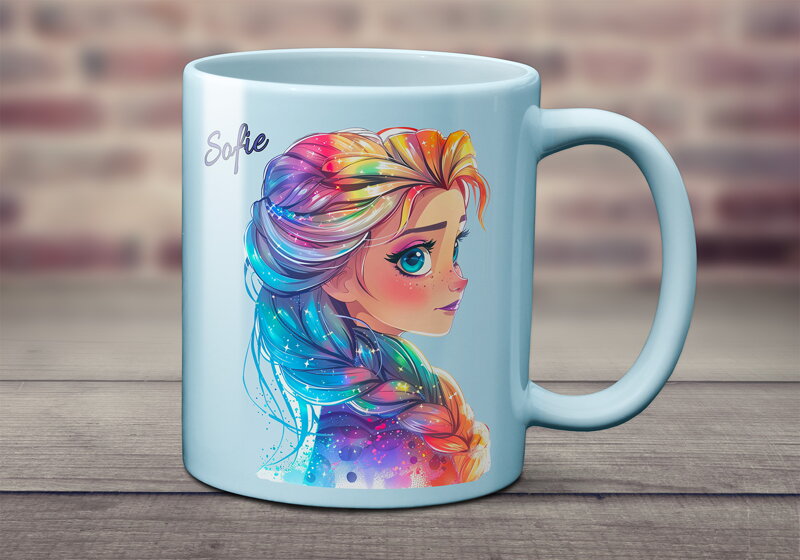 Pastelový keramický hrnek Zimní svět