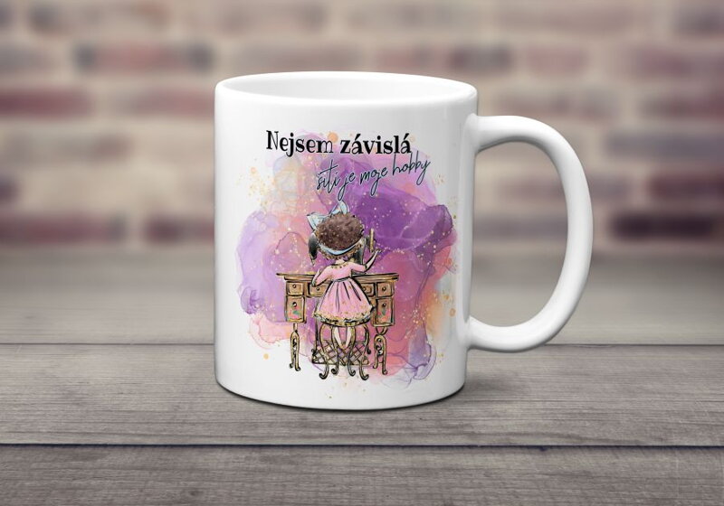 Keramický hrnek Nejsem závislá Keramický hrnek Nejsem závislá