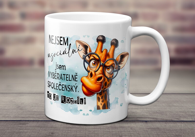 Keramický hrnek Asociální PRO NĚJ Keramický hrnek Asociální PRO NĚJ