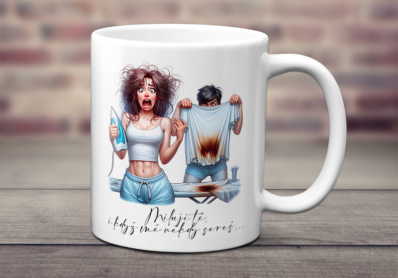 Keramický hrnek Naštvaný pár