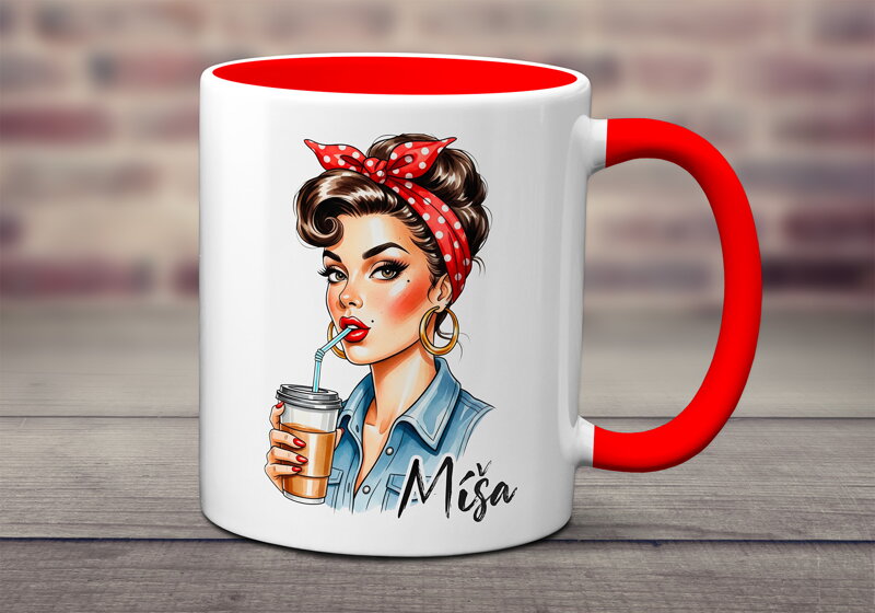 Keramický hrnek Retro Women