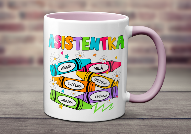 Keramický hrnek Asistentka pastelky Keramický hrnek Asistentka pastelky