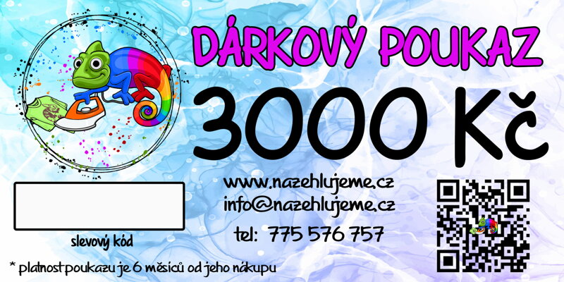Dárkový poukaz 3000 Kč Dárkový poukaz 3000 Kč