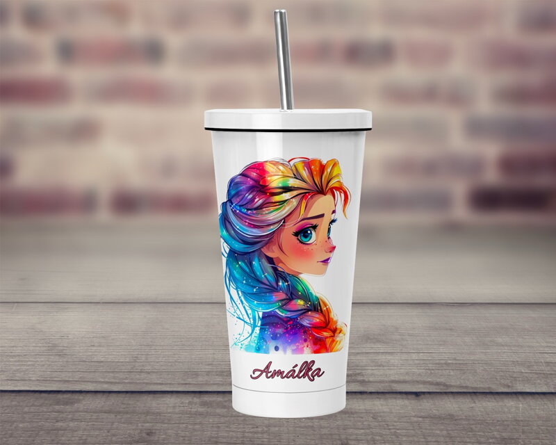 Termopohárek s brčkem Zimní svět