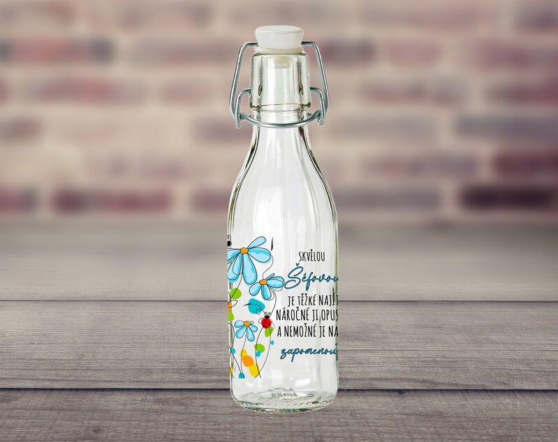 Skleněná lahev Skvělá Šéfová