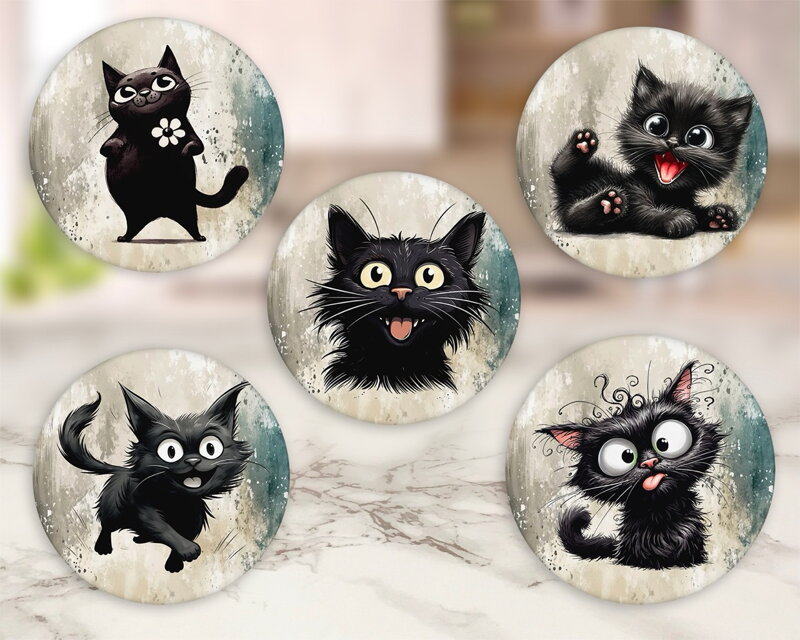 Magnetky Černá kočka