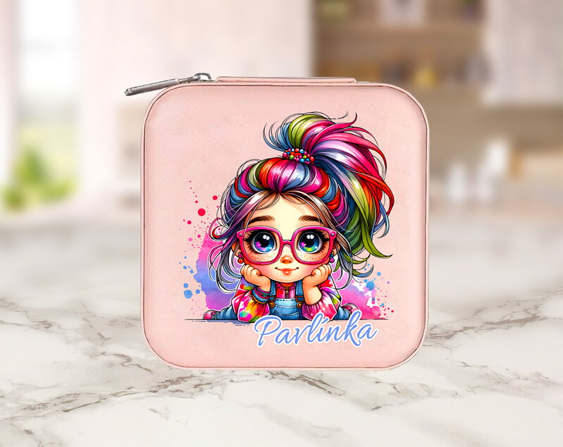 Mini šperkovnice Duhová holka
