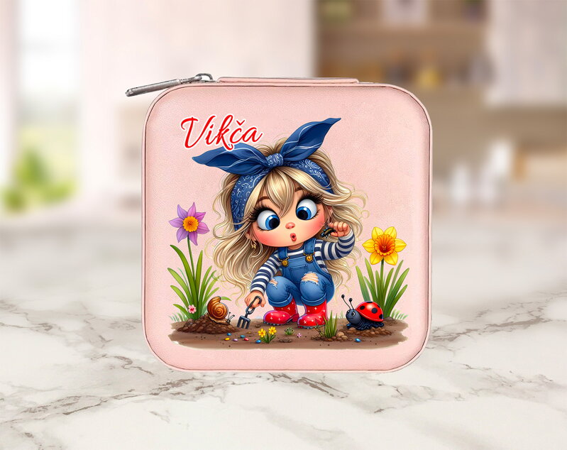 Mini šperkovnice Holčička v zahradě Mini šperkovnice Holčička v zahradě