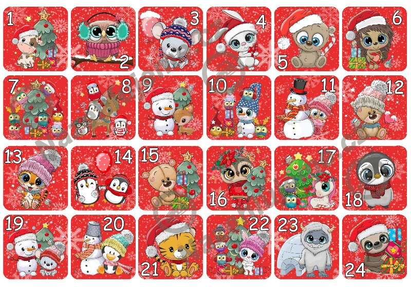 Adventní kalendář Zvířátka vánoční Adventní kalendář Zvířátka vánoční
