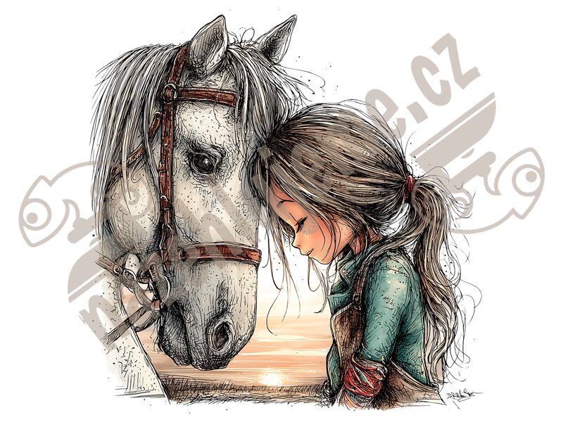 Nažehlovakča Dívka s koněm