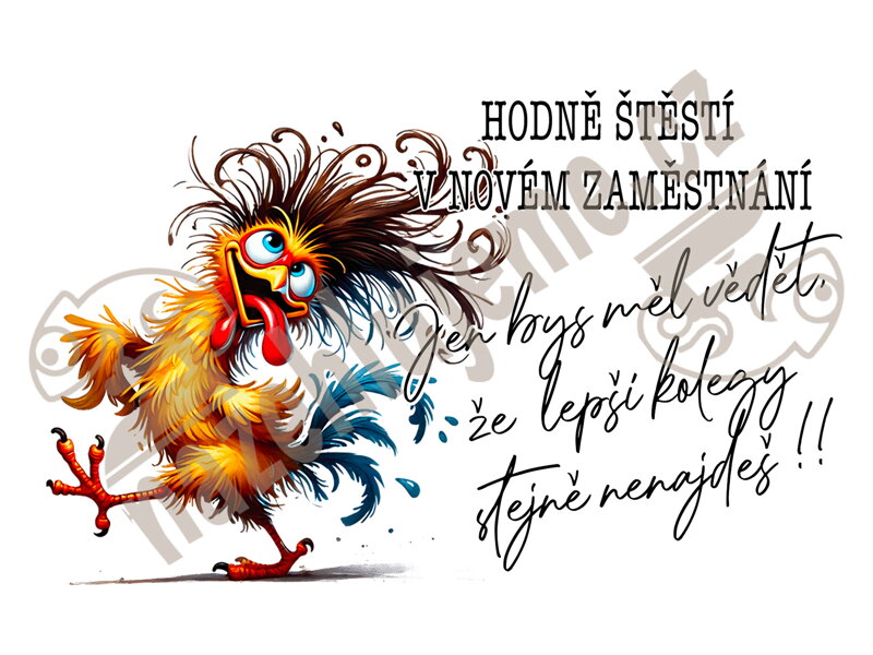 Samolepka Hodně štěstí v novém zaměstnání ON